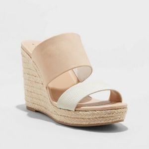 Slip on espadrille wedge